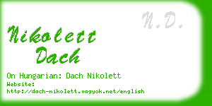 nikolett dach business card